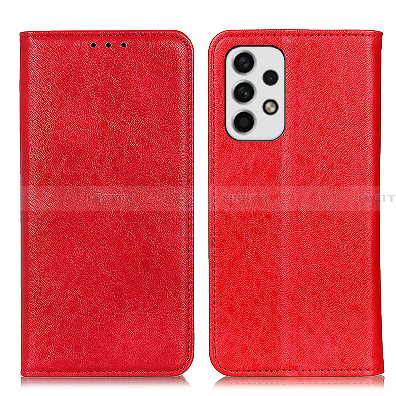 Custodia Portafoglio In Pelle Cover con Supporto K01Z per Samsung Galaxy A23 4G Rosso