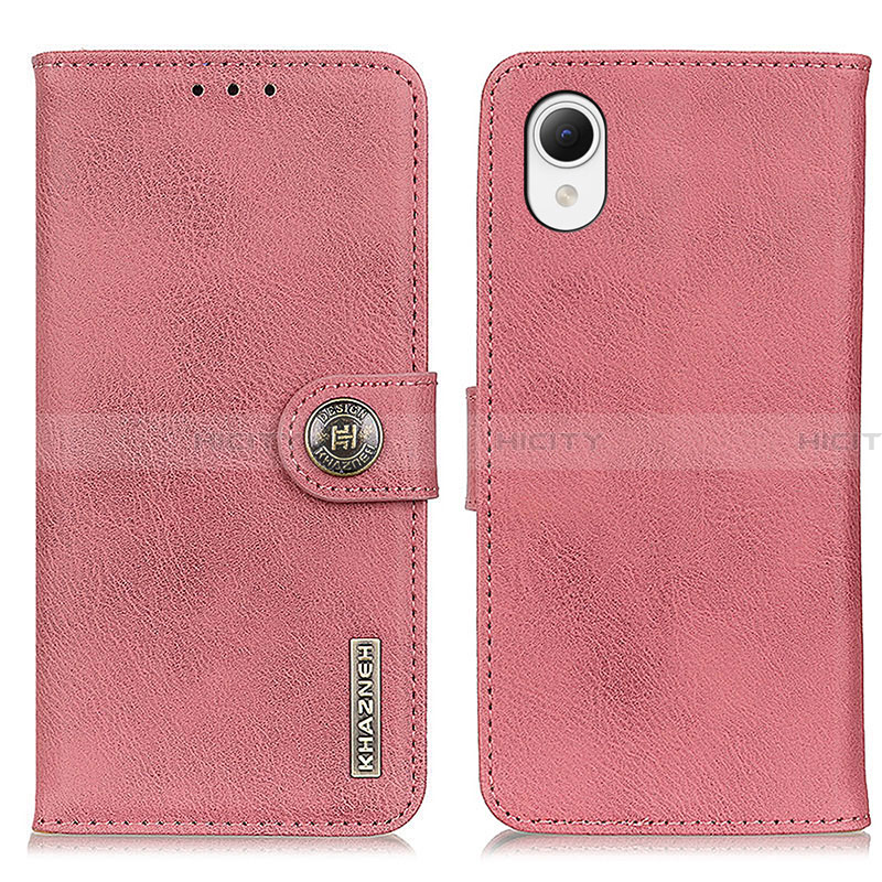 Custodia Portafoglio In Pelle Cover con Supporto K01Z per Samsung Galaxy A23 5G SC-56C Rosa