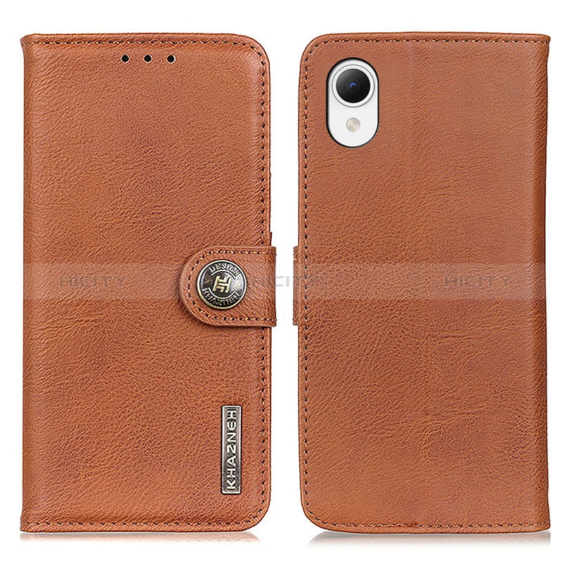 Custodia Portafoglio In Pelle Cover con Supporto K01Z per Samsung Galaxy A23e 5G Marrone