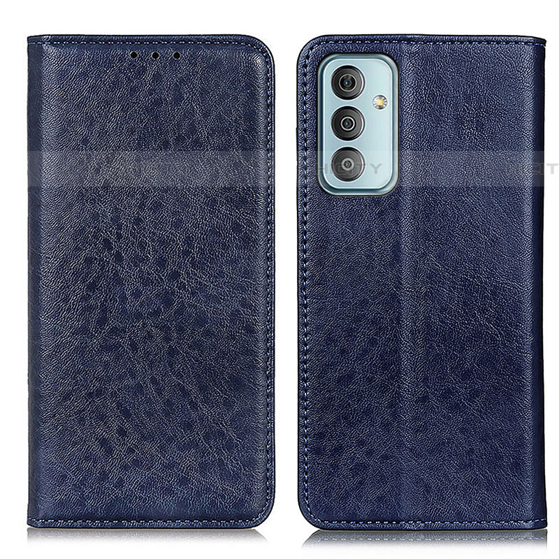 Custodia Portafoglio In Pelle Cover con Supporto K01Z per Samsung Galaxy F13 4G Blu