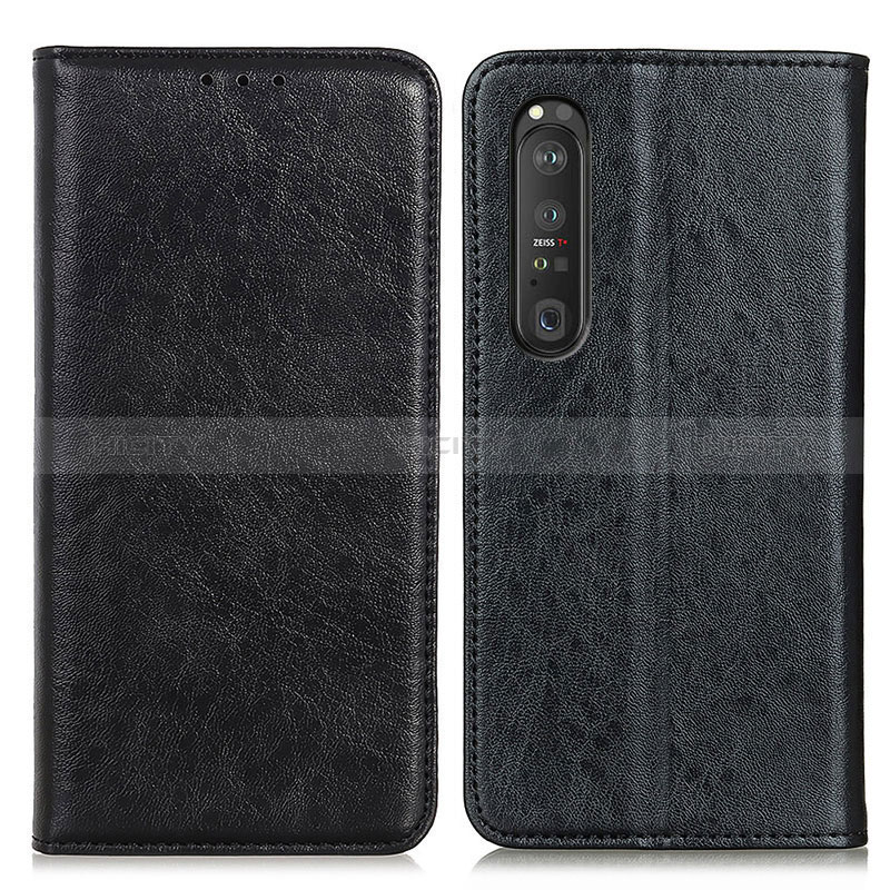 Custodia Portafoglio In Pelle Cover con Supporto K01Z per Sony Xperia 1 III