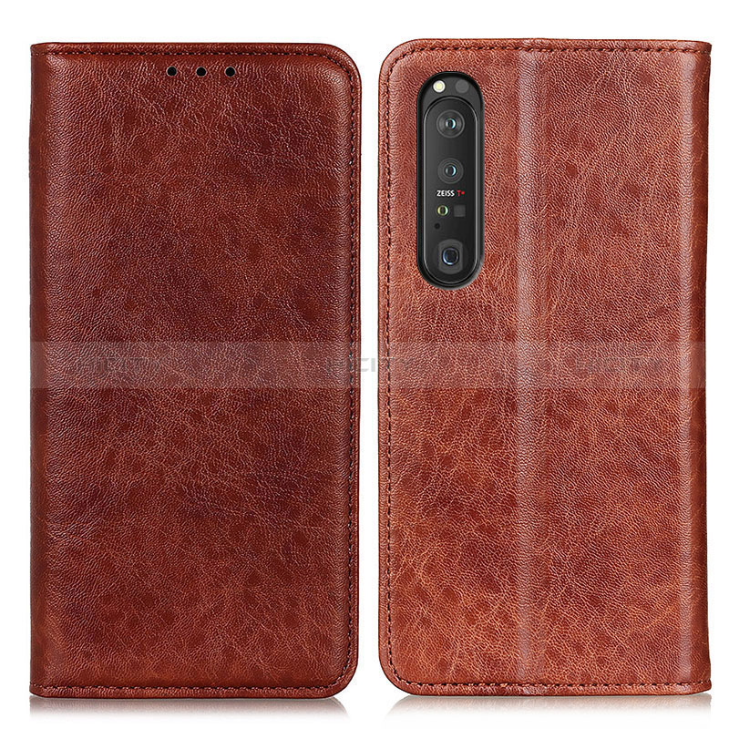 Custodia Portafoglio In Pelle Cover con Supporto K01Z per Sony Xperia 1 III