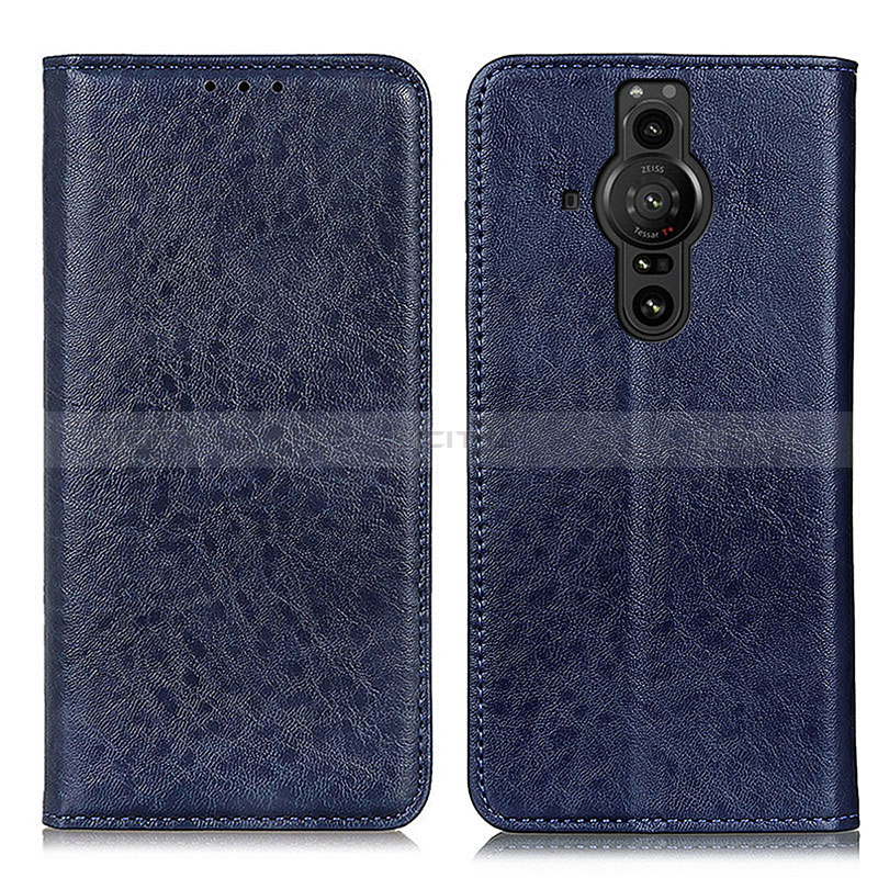 Custodia Portafoglio In Pelle Cover con Supporto K01Z per Sony Xperia PRO-I