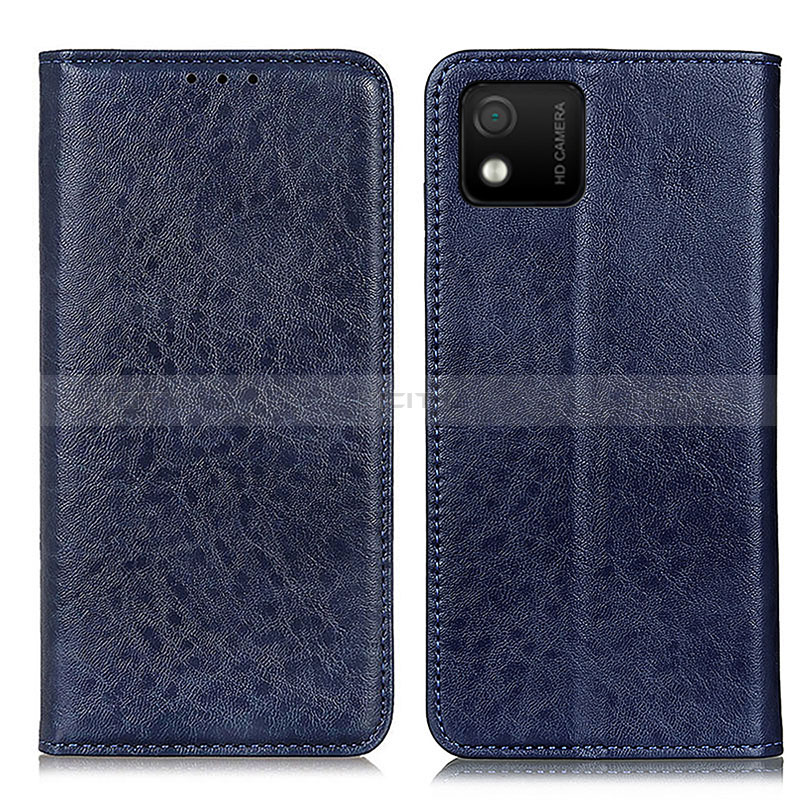 Custodia Portafoglio In Pelle Cover con Supporto K01Z per Wiko Y52 Blu