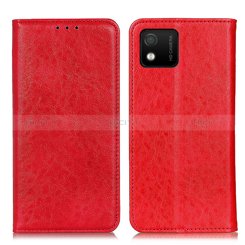 Custodia Portafoglio In Pelle Cover con Supporto K01Z per Wiko Y52 Rosso