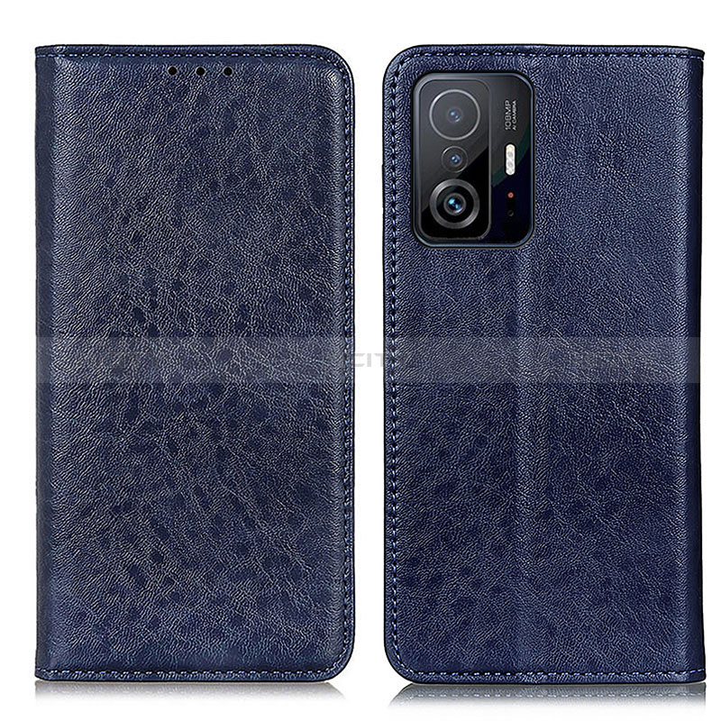 Custodia Portafoglio In Pelle Cover con Supporto K01Z per Xiaomi Mi 11T Pro 5G Blu