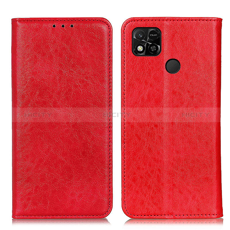 Custodia Portafoglio In Pelle Cover con Supporto K01Z per Xiaomi POCO C3 Rosso