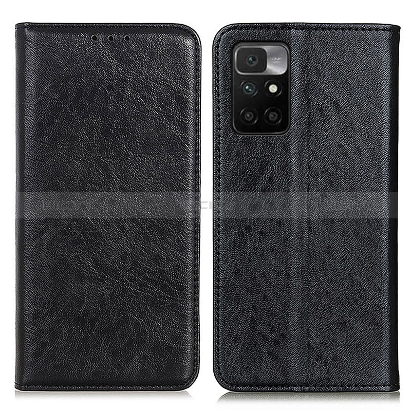 Custodia Portafoglio In Pelle Cover con Supporto K01Z per Xiaomi Redmi 10 (2022) Nero