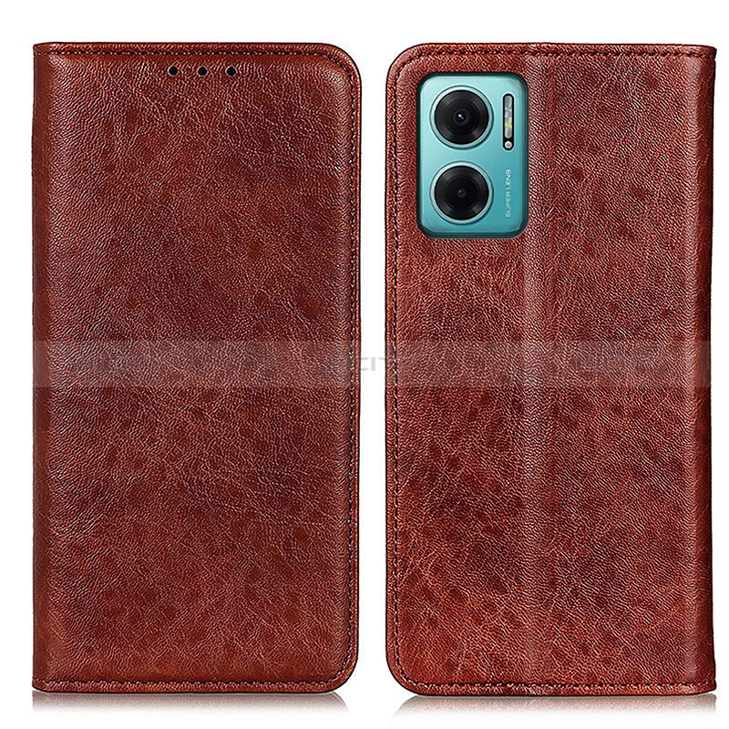 Custodia Portafoglio In Pelle Cover con Supporto K01Z per Xiaomi Redmi 11 Prime 5G Marrone