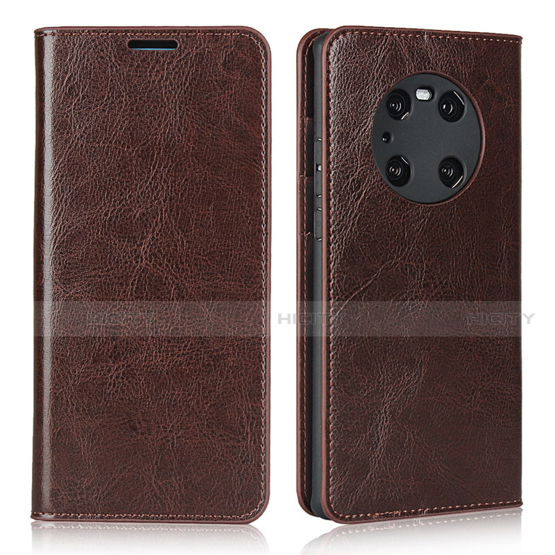 Custodia Portafoglio In Pelle Cover con Supporto K02 per Huawei Mate 40 Pro Marrone