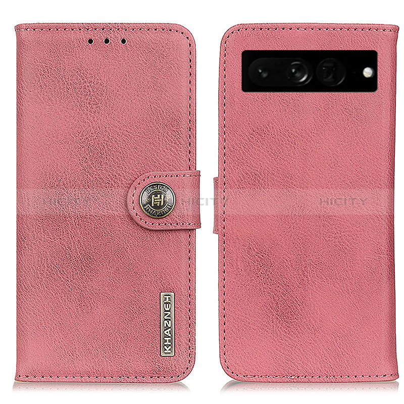 Custodia Portafoglio In Pelle Cover con Supporto K02Z per Google Pixel 7 Pro 5G Rosa