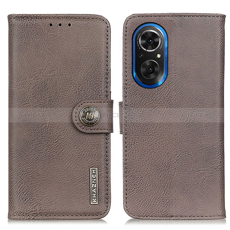 Custodia Portafoglio In Pelle Cover con Supporto K02Z per Huawei Honor 50 SE 5G Grigio