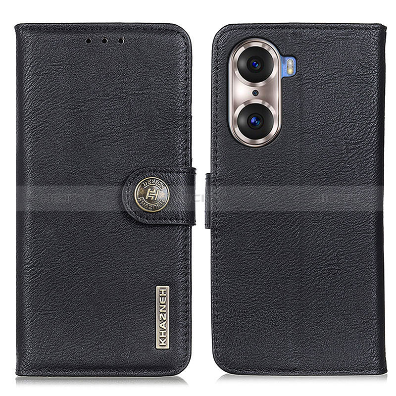 Custodia Portafoglio In Pelle Cover con Supporto K02Z per Huawei Honor 60 5G Nero