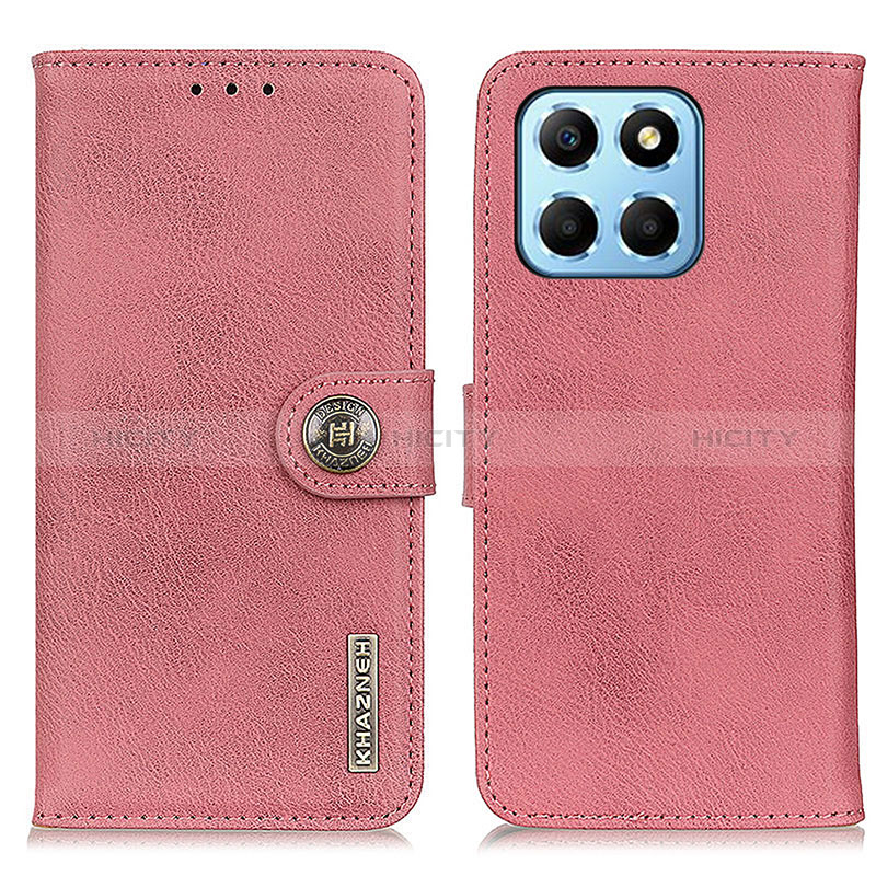 Custodia Portafoglio In Pelle Cover con Supporto K02Z per Huawei Honor X6 5G Rosa