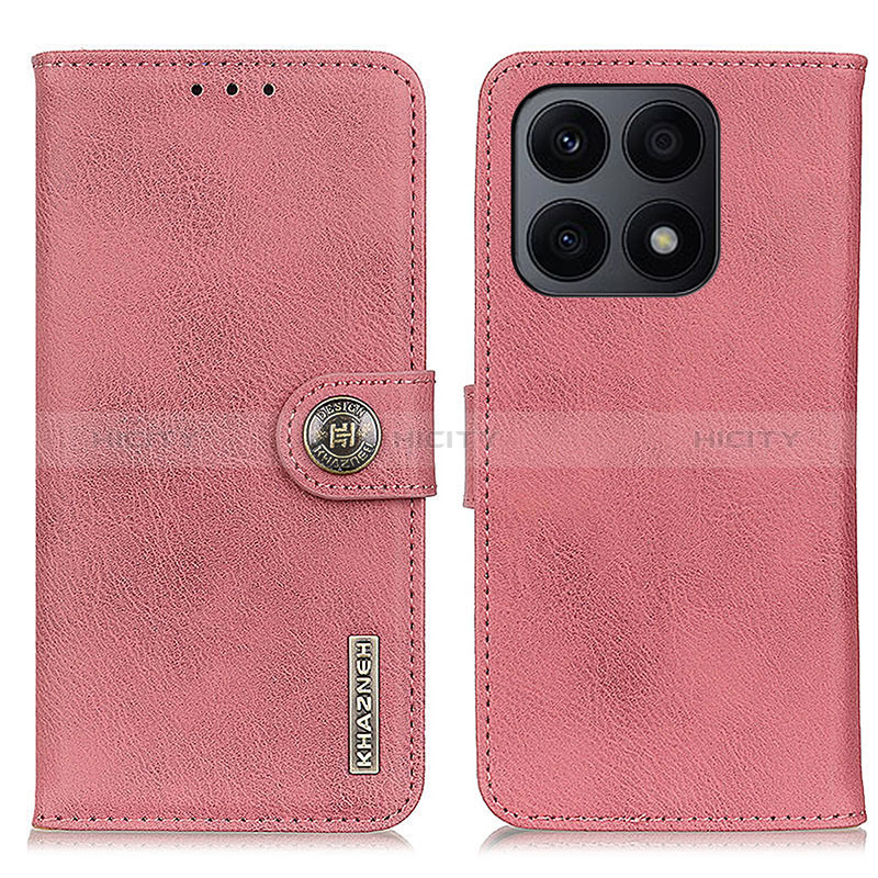 Custodia Portafoglio In Pelle Cover con Supporto K02Z per Huawei Honor X8a 4G Rosa