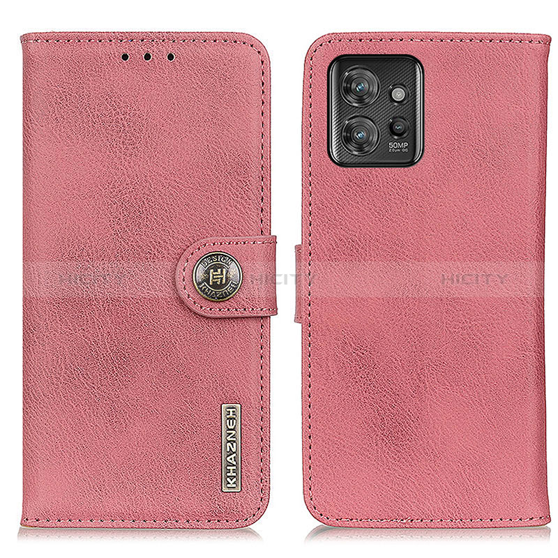 Custodia Portafoglio In Pelle Cover con Supporto K02Z per Motorola ThinkPhone 5G Rosa