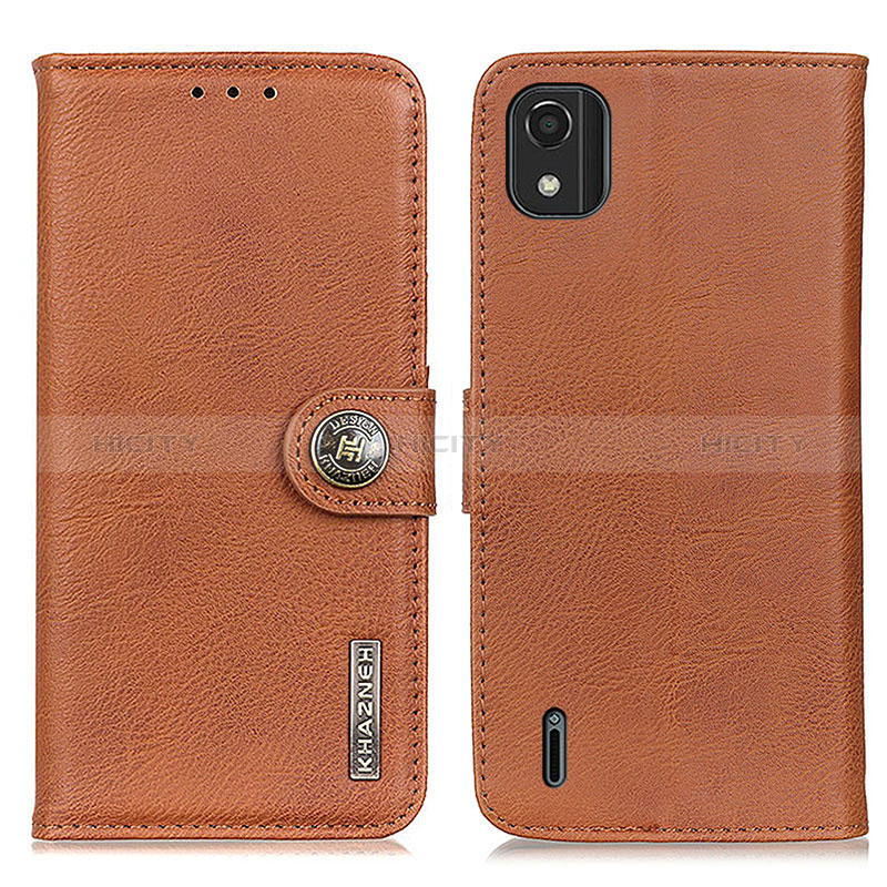 Custodia Portafoglio In Pelle Cover con Supporto K02Z per Nokia C2 2nd Edition Marrone