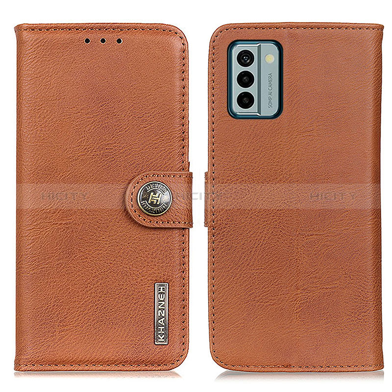 Custodia Portafoglio In Pelle Cover con Supporto K02Z per Nokia G22 Marrone