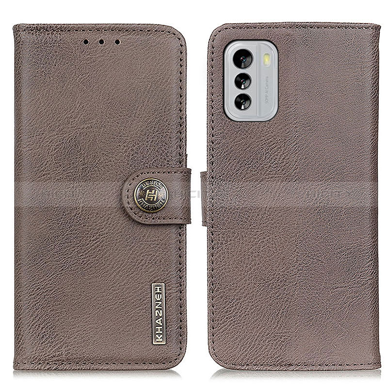 Custodia Portafoglio In Pelle Cover con Supporto K02Z per Nokia G60 5G Grigio