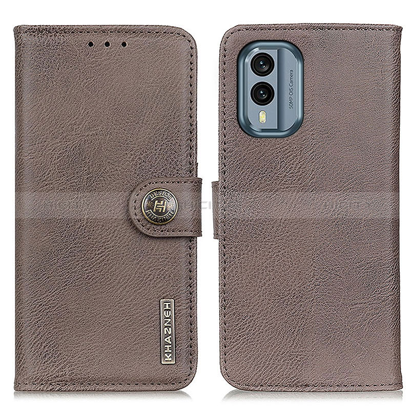 Custodia Portafoglio In Pelle Cover con Supporto K02Z per Nokia X30 5G Grigio