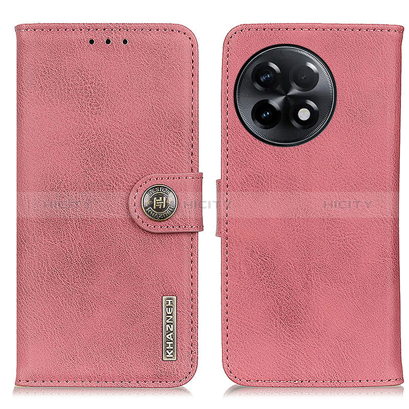 Custodia Portafoglio In Pelle Cover con Supporto K02Z per OnePlus Ace 2 Pro 5G Rosa