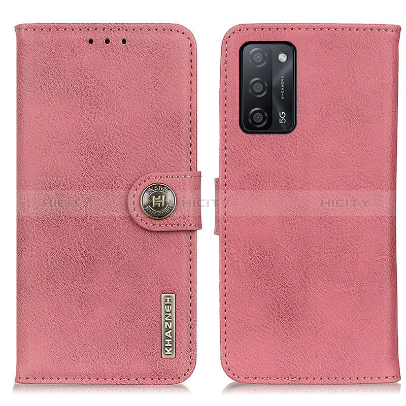 Custodia Portafoglio In Pelle Cover con Supporto K02Z per Oppo A56 5G Rosa