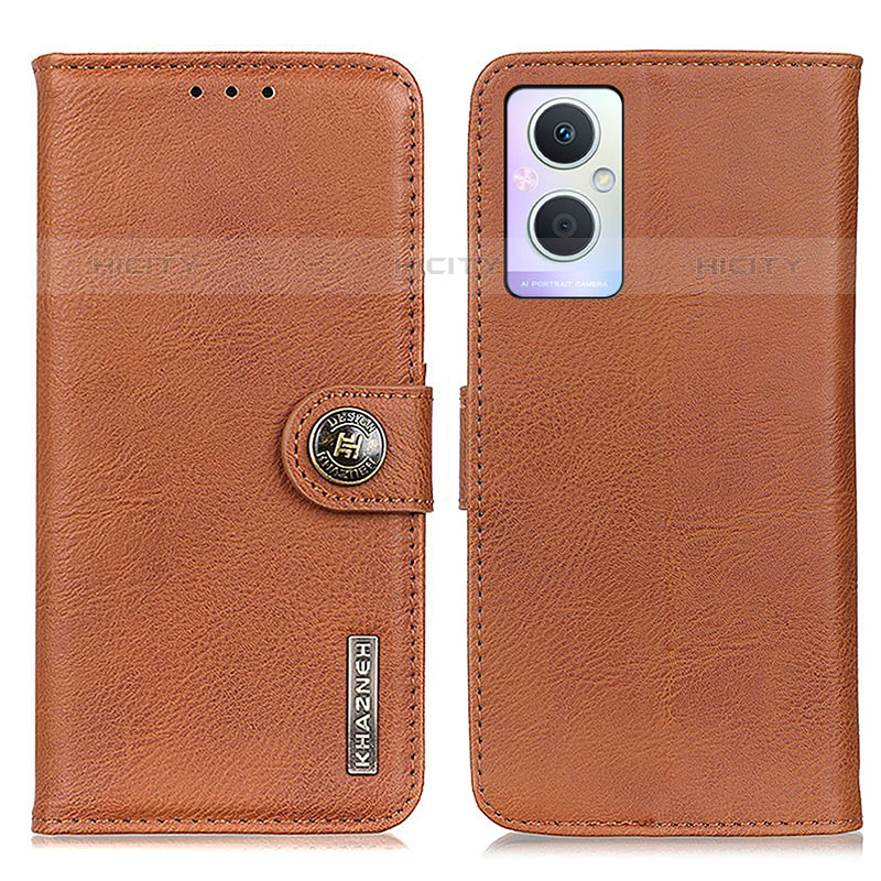 Custodia Portafoglio In Pelle Cover con Supporto K02Z per Oppo Reno8 Z 5G Marrone