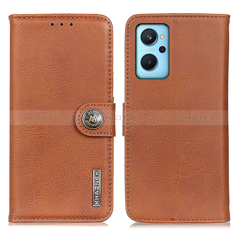 Custodia Portafoglio In Pelle Cover con Supporto K02Z per Realme 9i 4G Marrone