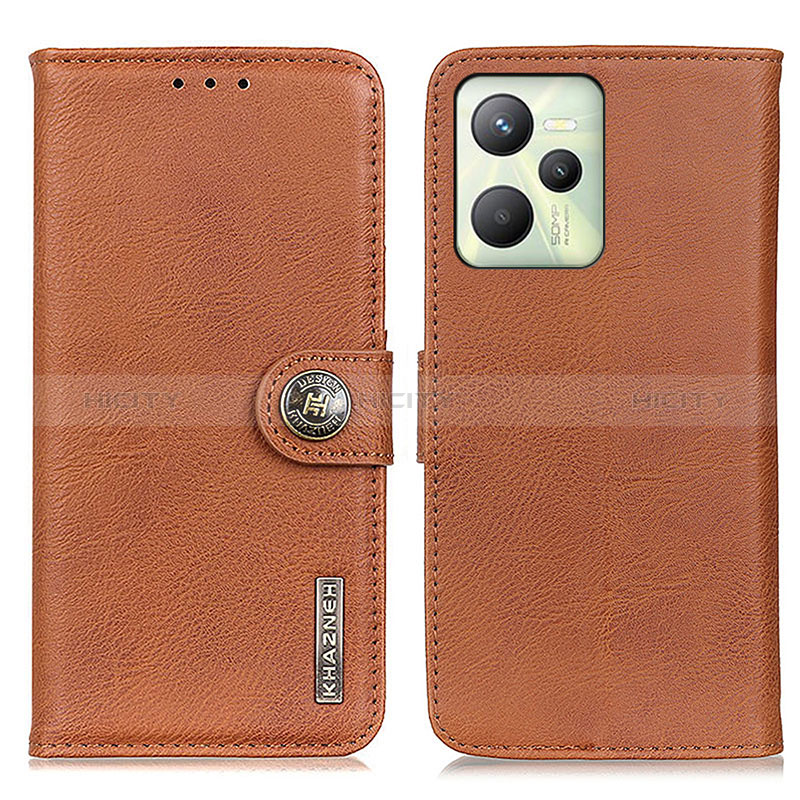 Custodia Portafoglio In Pelle Cover con Supporto K02Z per Realme C35 Marrone