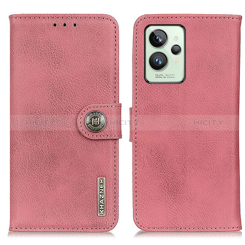 Custodia Portafoglio In Pelle Cover con Supporto K02Z per Realme GT2 Pro 5G Rosa