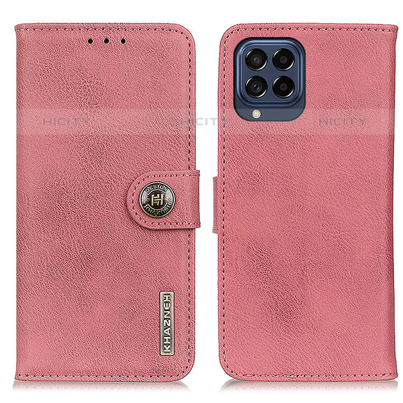 Custodia Portafoglio In Pelle Cover con Supporto K02Z per Samsung Galaxy M53 5G Rosa