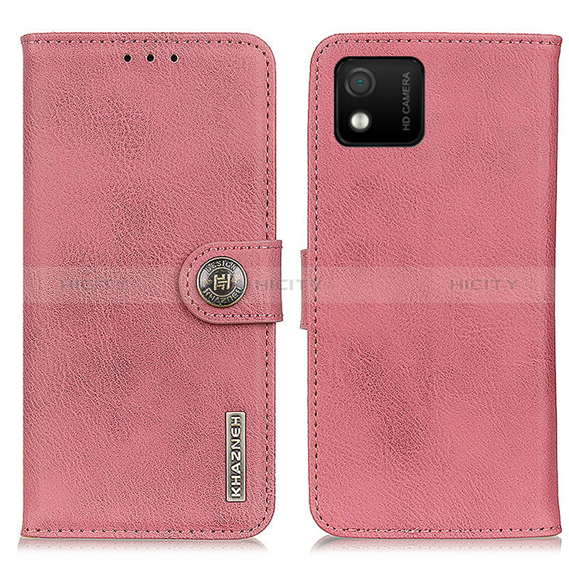 Custodia Portafoglio In Pelle Cover con Supporto K02Z per Wiko Y52 Rosa