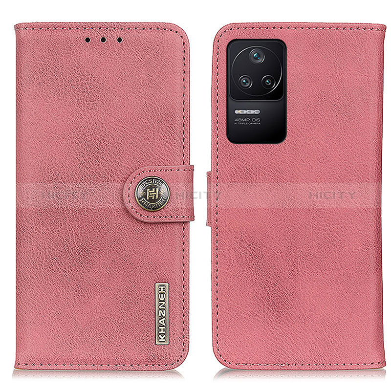 Custodia Portafoglio In Pelle Cover con Supporto K02Z per Xiaomi Redmi K40S 5G Rosa