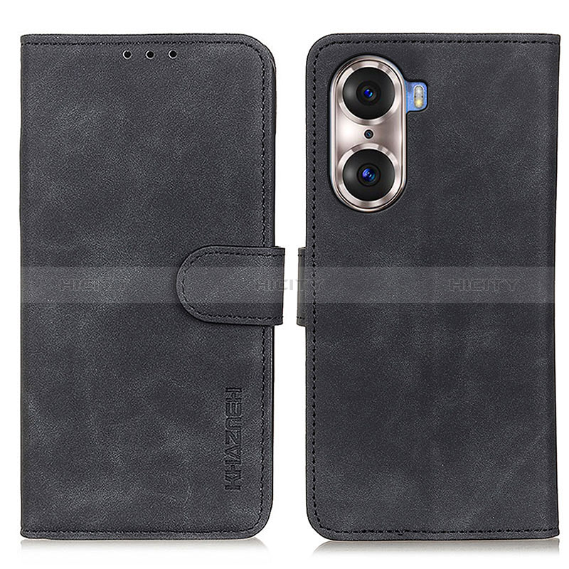 Custodia Portafoglio In Pelle Cover con Supporto K03Z per Huawei Honor 60 Pro 5G Nero