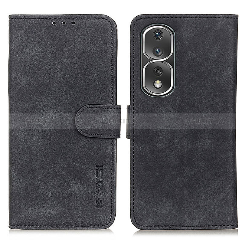 Custodia Portafoglio In Pelle Cover con Supporto K03Z per Huawei Honor 80 Pro Flat 5G Nero