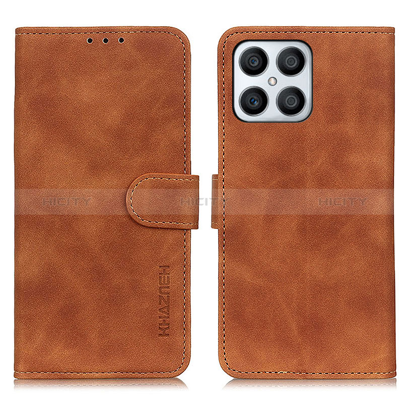 Custodia Portafoglio In Pelle Cover con Supporto K03Z per Huawei Honor X8 4G Marrone