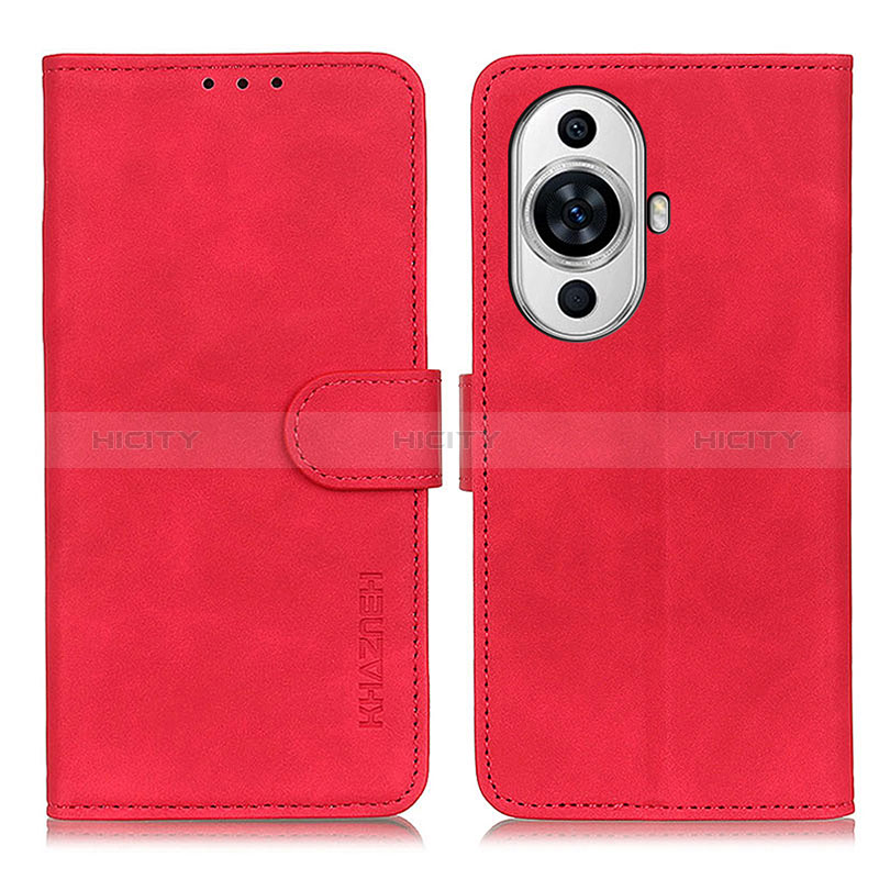 Custodia Portafoglio In Pelle Cover con Supporto K03Z per Huawei Nova 11 Rosso