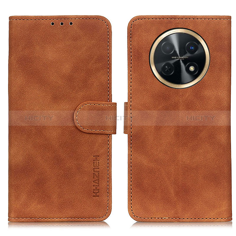 Custodia Portafoglio In Pelle Cover con Supporto K03Z per Huawei Nova Y91 Marrone