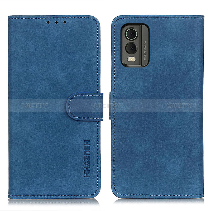 Custodia Portafoglio In Pelle Cover con Supporto K03Z per Nokia C32 Blu