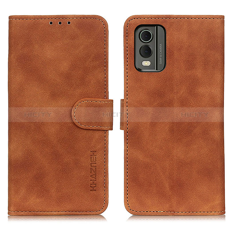 Custodia Portafoglio In Pelle Cover con Supporto K03Z per Nokia C32 Marrone