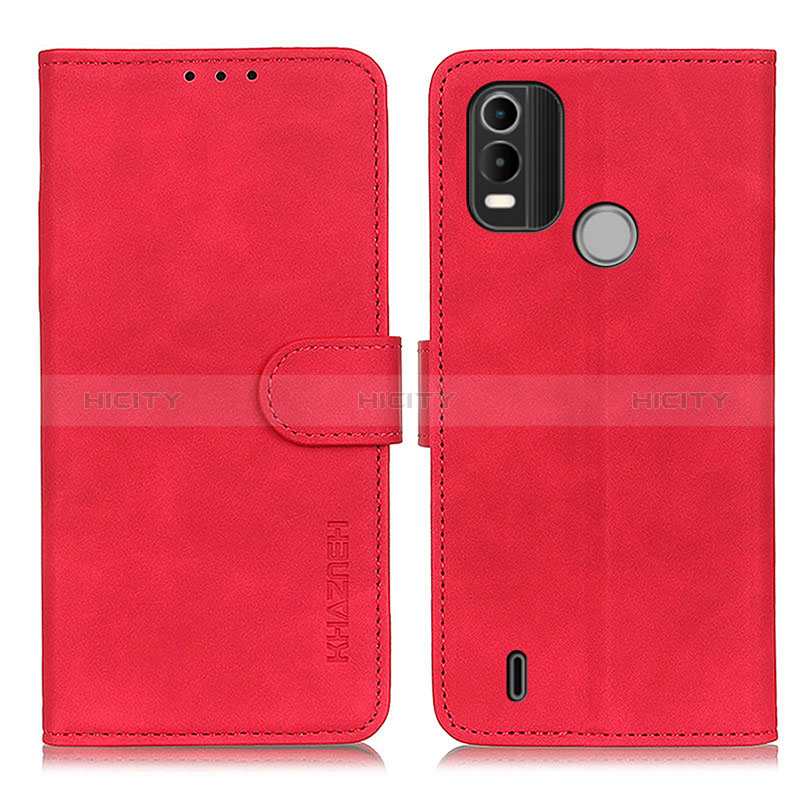 Custodia Portafoglio In Pelle Cover con Supporto K03Z per Nokia G11 Plus Rosso