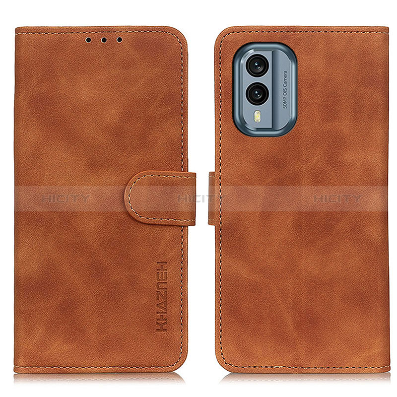 Custodia Portafoglio In Pelle Cover con Supporto K03Z per Nokia X30 5G Marrone