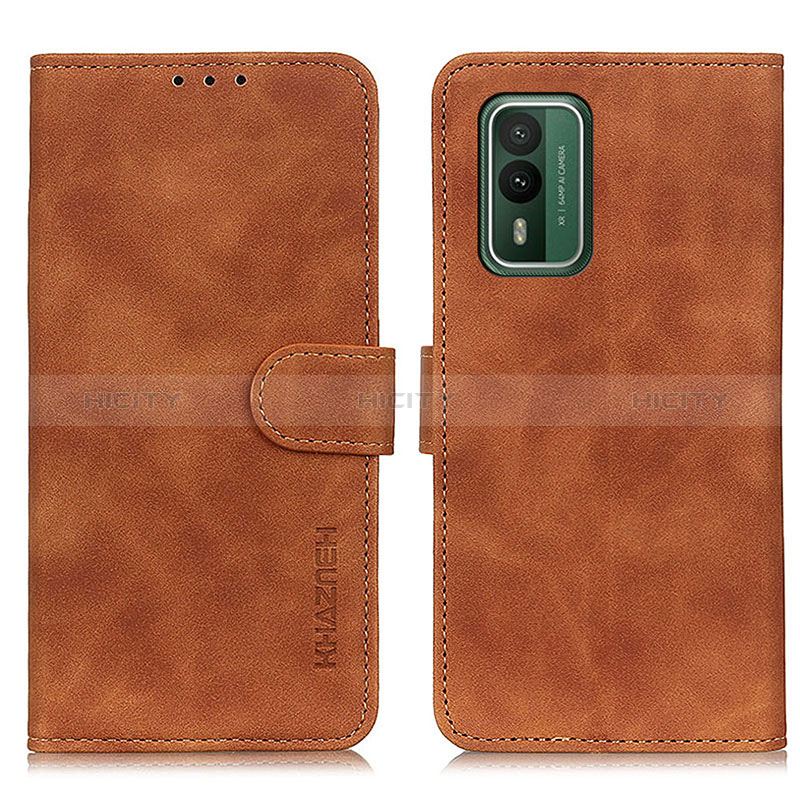 Custodia Portafoglio In Pelle Cover con Supporto K03Z per Nokia XR21 Marrone