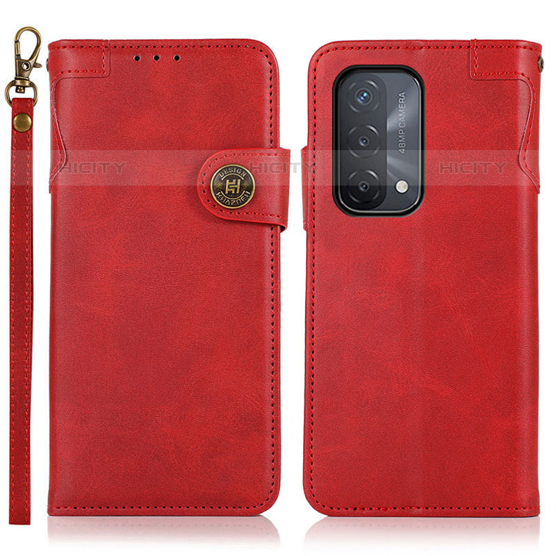 Custodia Portafoglio In Pelle Cover con Supporto K03Z per OnePlus Nord N200 5G Rosso