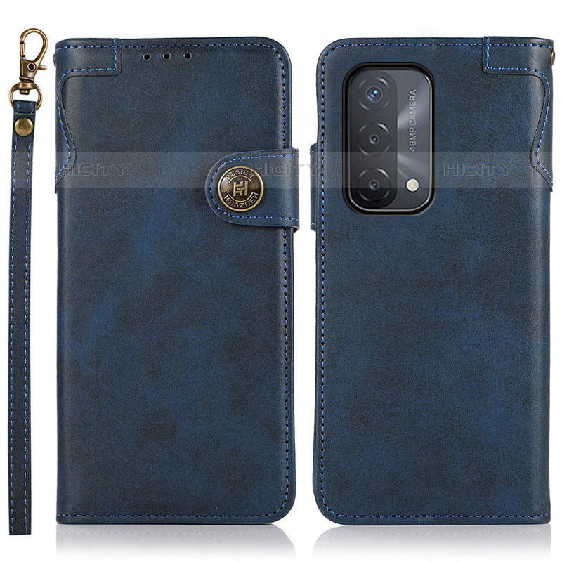 Custodia Portafoglio In Pelle Cover con Supporto K03Z per Oppo A93 5G Blu