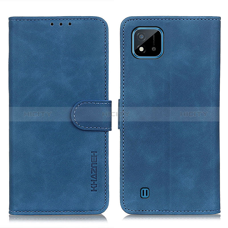 Custodia Portafoglio In Pelle Cover con Supporto K03Z per Realme C20 Blu