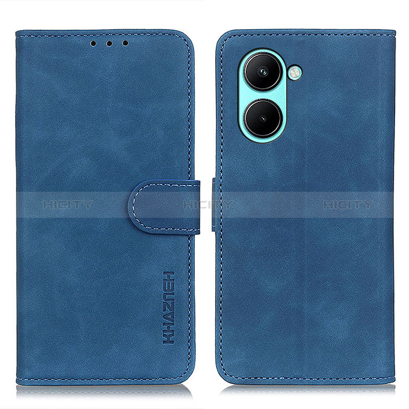 Custodia Portafoglio In Pelle Cover con Supporto K03Z per Realme C33 Blu