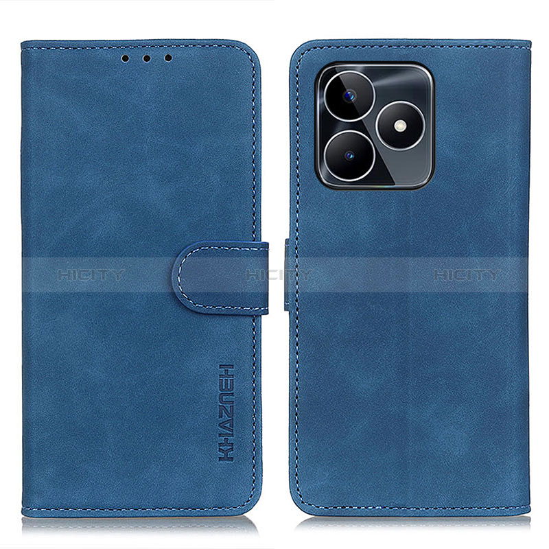 Custodia Portafoglio In Pelle Cover con Supporto K03Z per Realme C67 Blu