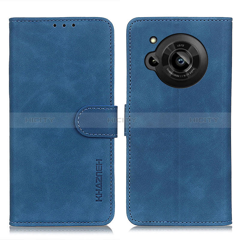 Custodia Portafoglio In Pelle Cover con Supporto K03Z per Sharp Aquos R7s Blu