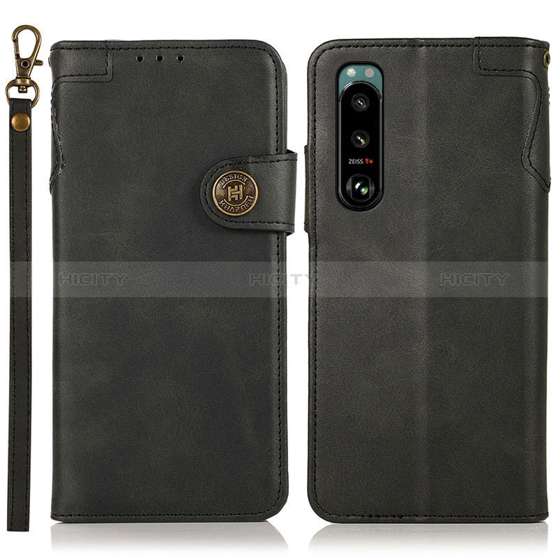 Custodia Portafoglio In Pelle Cover con Supporto K03Z per Sony Xperia 5 III